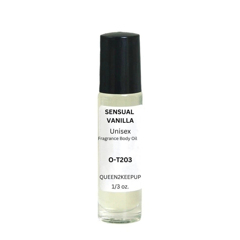Sensual Vanilla (Unisex) Body Oil 10 ml Fragrance All Natural 1/3 oz Roll-On